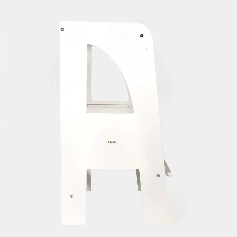 RocketBaby Learning Tower Montessori White Snow
